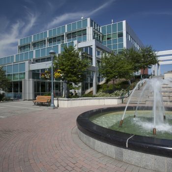 A fountain at The Dieppe City Hall