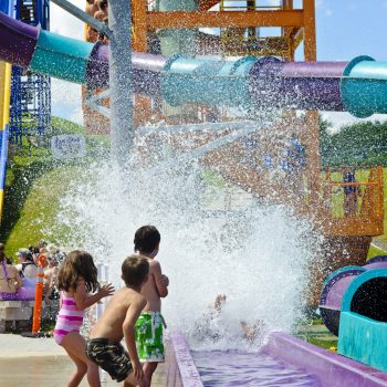 Kids at a water park